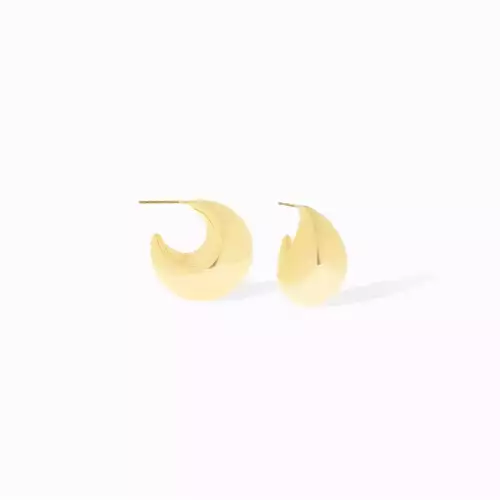 Gold Chunky Tapered Post Hoop - Marlyn Schiff 