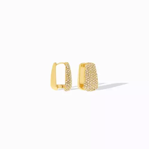gold-Crystal Pave U Shaped earring - Marlyn Schiff