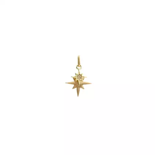 gold double starburst bale charm - Marlyn Schiff 