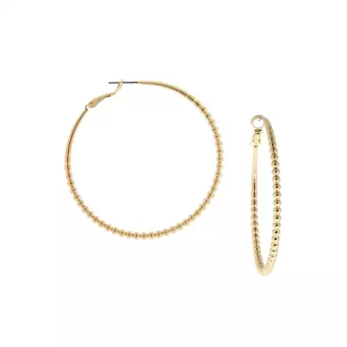 Gold large ball hoop - Marlyn Schiff 