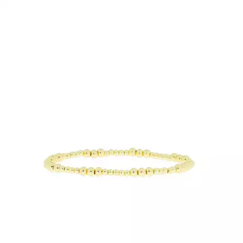 gold patterned ball bracelet (3mm x 4mm) - Marlyn Schiff 