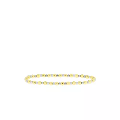 gold/silver 3mm/4mm brass ball bracelet - Marlyn Schiff 