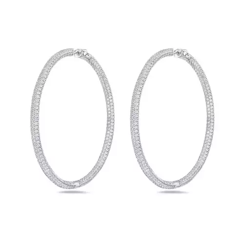 Jasmine/ Sterling silver hoops