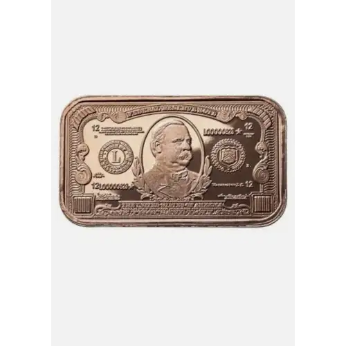 Lot of 100x 1 oz Copper Bar $1,000 Banknote