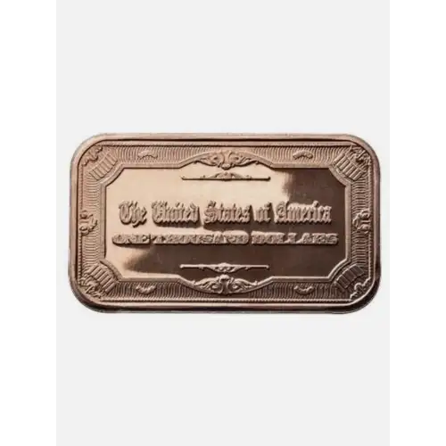 Lot of 100x 1 oz Copper Bar $1,000 Banknote (2)