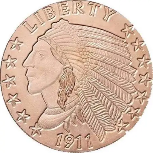 Lot of 100x 1 oz Copper Incuse Indian (3)