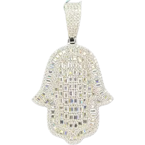 Mois. Baguette Hasma Cut Pendent