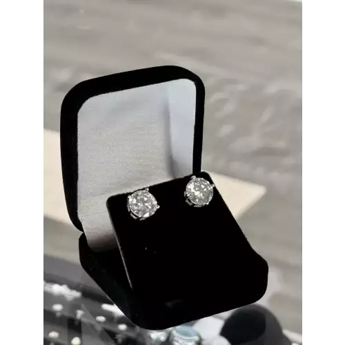 Moissanite Stud Earrings St.Silver