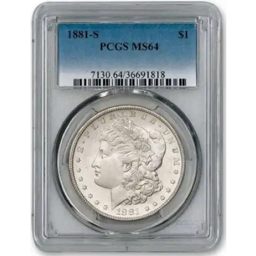 Morgan Dollar (1881-S) - PCGS - MS64+