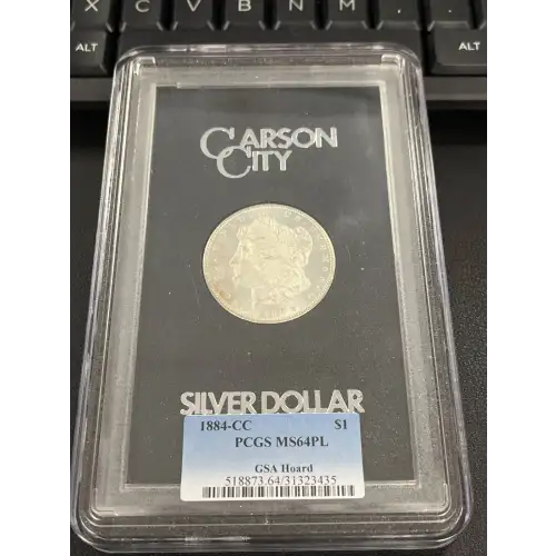 Morgan Dollar - 1884 (CC) - PCGS - MS64PL - GSA HOARD