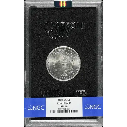 Morgan Silver Dollars NGC 1884CC GSA MS62