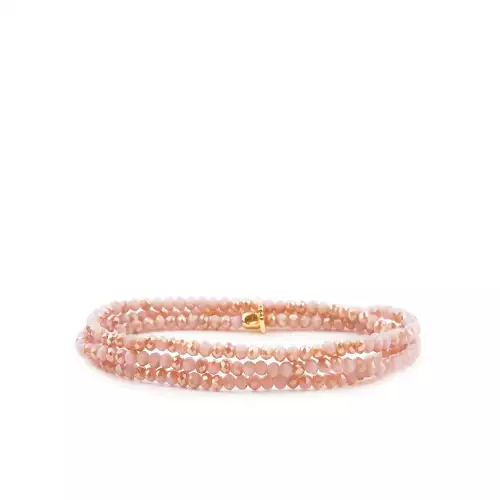 peach mini stretch bracelet wrap - Marlyn Schiff