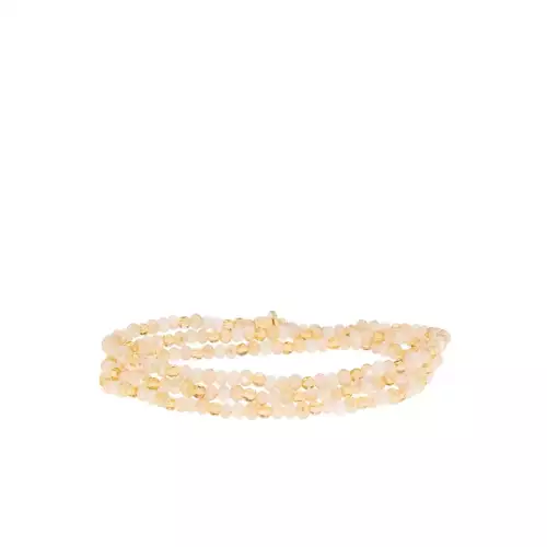 peach multi mini stretch bracelet wrap - Marlyn Schiff