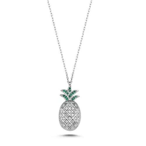 Pineapple necklace -white