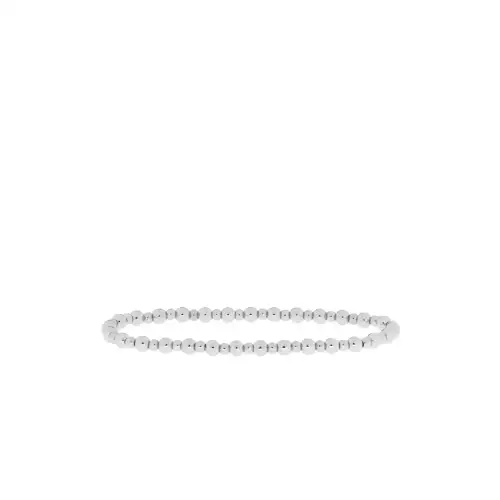 silver 3mm/4mm brass ball bracelet - Marlyn Schiff 