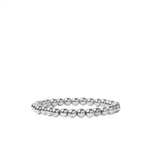 silver 6mm beaded ball bracelet - Marlyn Schiff 