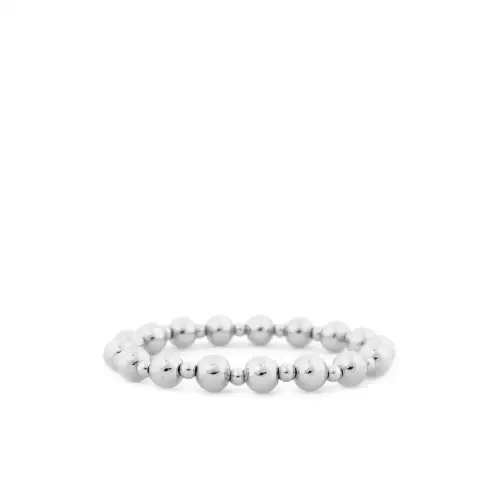 silver 8mm multi sized brass ball bracelet - Marlyn Schiff 