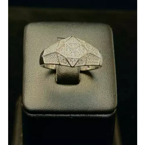 Silver Cubic Zirconia Fancy Ring 5.7g S 11