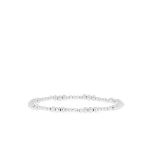silver patterned ball bracelet (3mm x 4mm) - Marlyn Schiff 