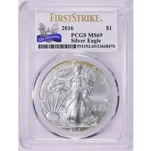 2016 $1 Silver Eagle Silver Eagle - 30th Anniversary First Strike First Strike