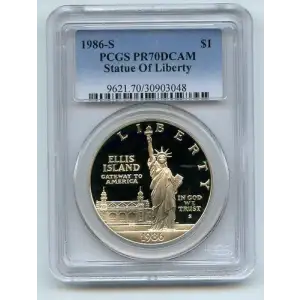 1986-S $1 Statue Of Liberty, DCAM