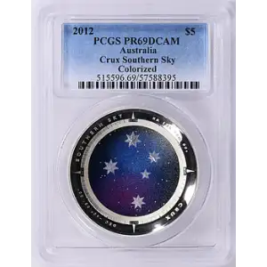 2012 - PCGS - PR69DCAM - $5 Crux Southern Sky Colorized [B-2]