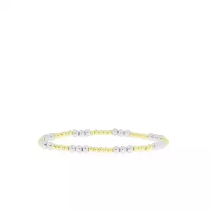 gold/silver patterned ball bracelet (3mm x 4mm) - Marlyn Schiff 