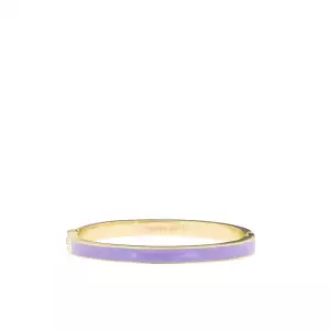 Gold/Lavender- metal hinge bangle w/ enamel
