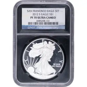 2012 S S$1 Silver Eagle PF70UC San Francisco Eagle Set