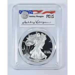 2002-W $1 Silver Eagle Ashley Reagan, DCAM