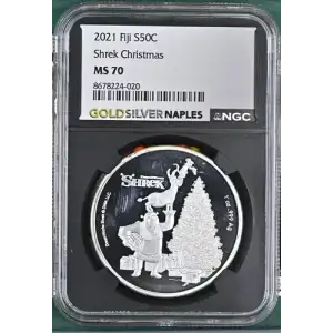 2021 Fiji Shrek Christmas S50C MS 69 [DUPLICATE for #561093]