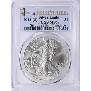 2011-(S) $1 Silver Eagle Struck at San Francisco First Strike