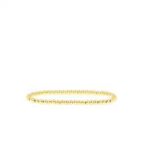 Gold 4mm Brass beaded ball bracelet - Marlyn Schiff 