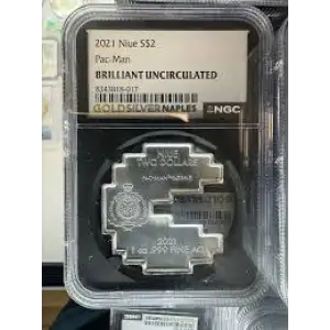 2021 S$2 NIUE PAC-MAN BRILLIANT UNCIRCULATED NGC