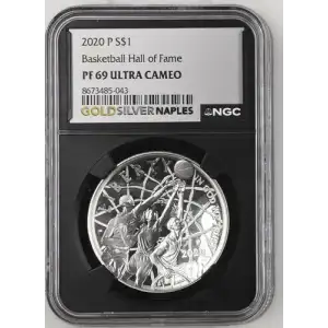 2020 P Basketball Hall of Fame S$1 PF 69 ULTRA CAMEO