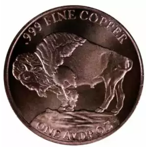 1 oz copper buffalo / wings  no date  (2)