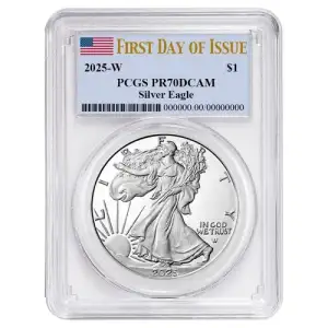 2025-W $1 Silver Eagle First Day of Issue, DCAM