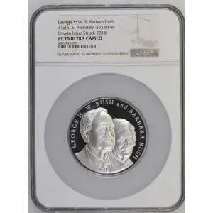 (2018) 5oz George H.W & Barbara 41ST PRESIDENT - CAVU ULTRA CAMEO (2)