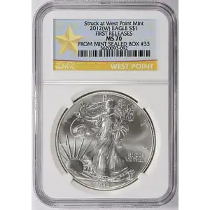 2012 (W) Eagle MS70 NGC