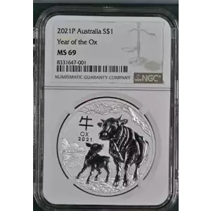 2021P Australia Year of the Ox S$1