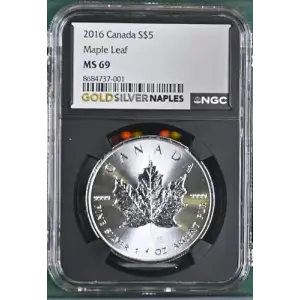 2016 CANADA MAPLE LEAF S$5 MS 69