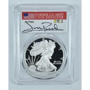 2020-W $1 Silver Eagle - v75 Privy First Day of Issue Jim Peed, DCAM