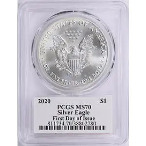 2020 $1 Silver Eagle First Day of Issue Jim Peed Signature