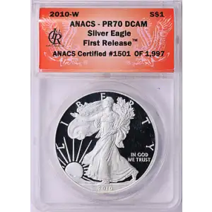 2010 - W - ANACS - PR70DCAM - $1 Silver Eagle  (2)
