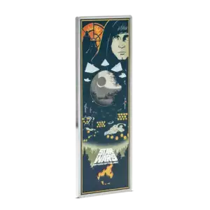 Imagine embarking on a galactic adventure with this Star Wars: Return of the Jedi™ pure silver poster coin. This is the third release in our 3oz coin series showcasing unique poster artwork of the Skywalker saga.