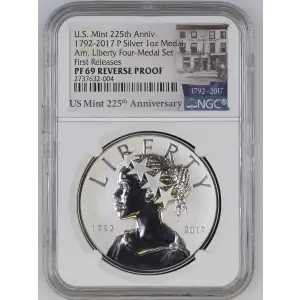 1792-2017 P AM. LIBERTY FOUR-MEDAL SE FIRST RELEASES U.S. MINT 225TH ANNIV. (2)