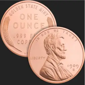 1 oz Lincoln Wheat Copper GSM