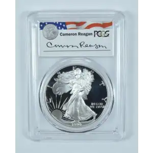 1990-S $1 Silver Eagle Cameron Reagan, DCAM