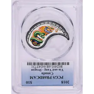 2018 $10 Yin and Yang - Dragon, DCAM