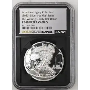 (2023) AR High Rel The Walking Liberty Half American Legacy Coll. 1oz PF 70 ULTRA CAMEO [DUPLICATE for #561066]